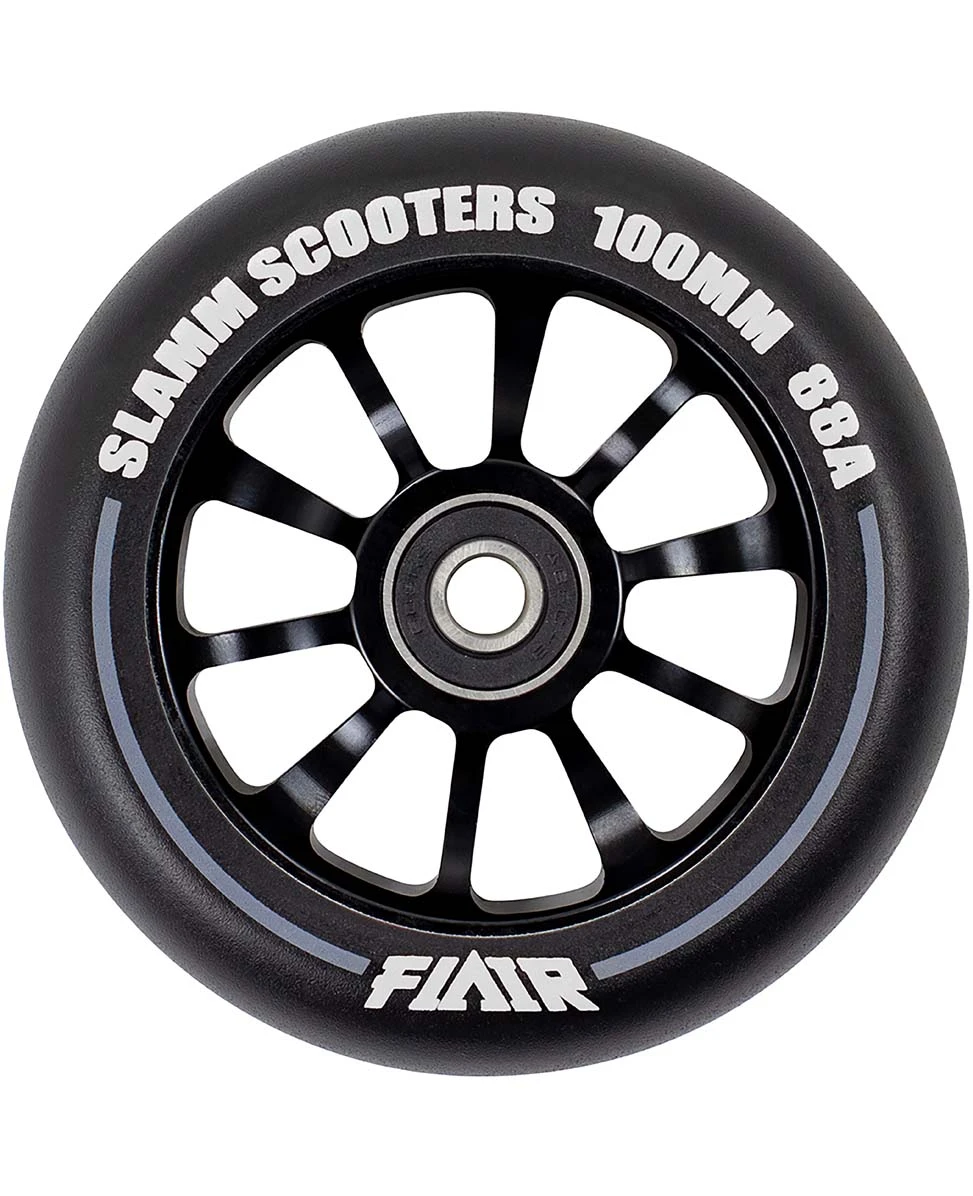 Stuntstep Wiel Aluminium 100mm Slamm Flair 2.0 Met Abec 9 Lagers In Color Zwart 6 Stuntstep Wiel Aluminium 100mm Slamm Flair 2.0 Met Abec 9 Lagers In Color Zwart - Afbeelding 6
