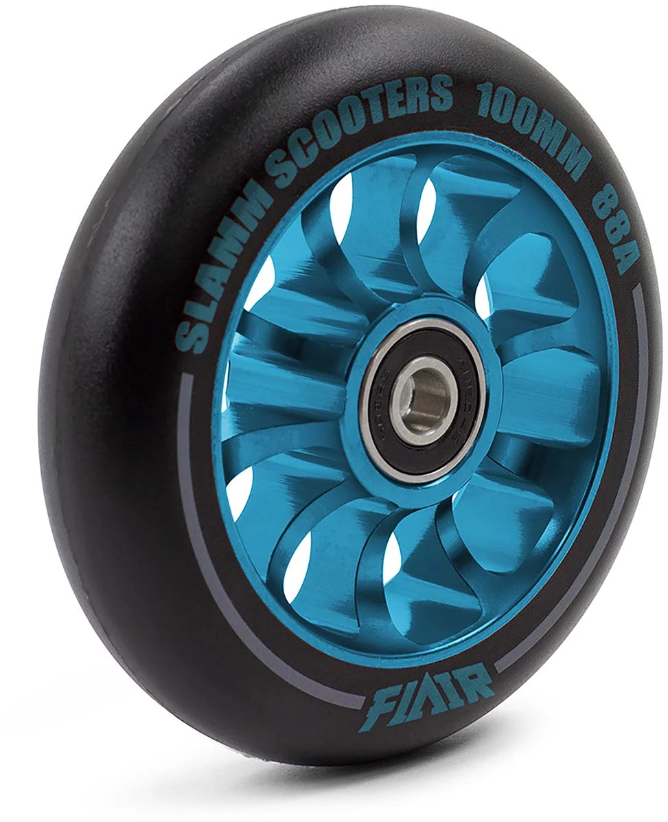 Stuntstep Wiel Aluminium 100mm Slamm Flair 2.0 Met Abec 9 Lagers In Color Zwart 2 Stuntstep Wiel Aluminium 100mm Slamm Flair 2.0 Met Abec 9 Lagers In Color Zwart - Afbeelding 2