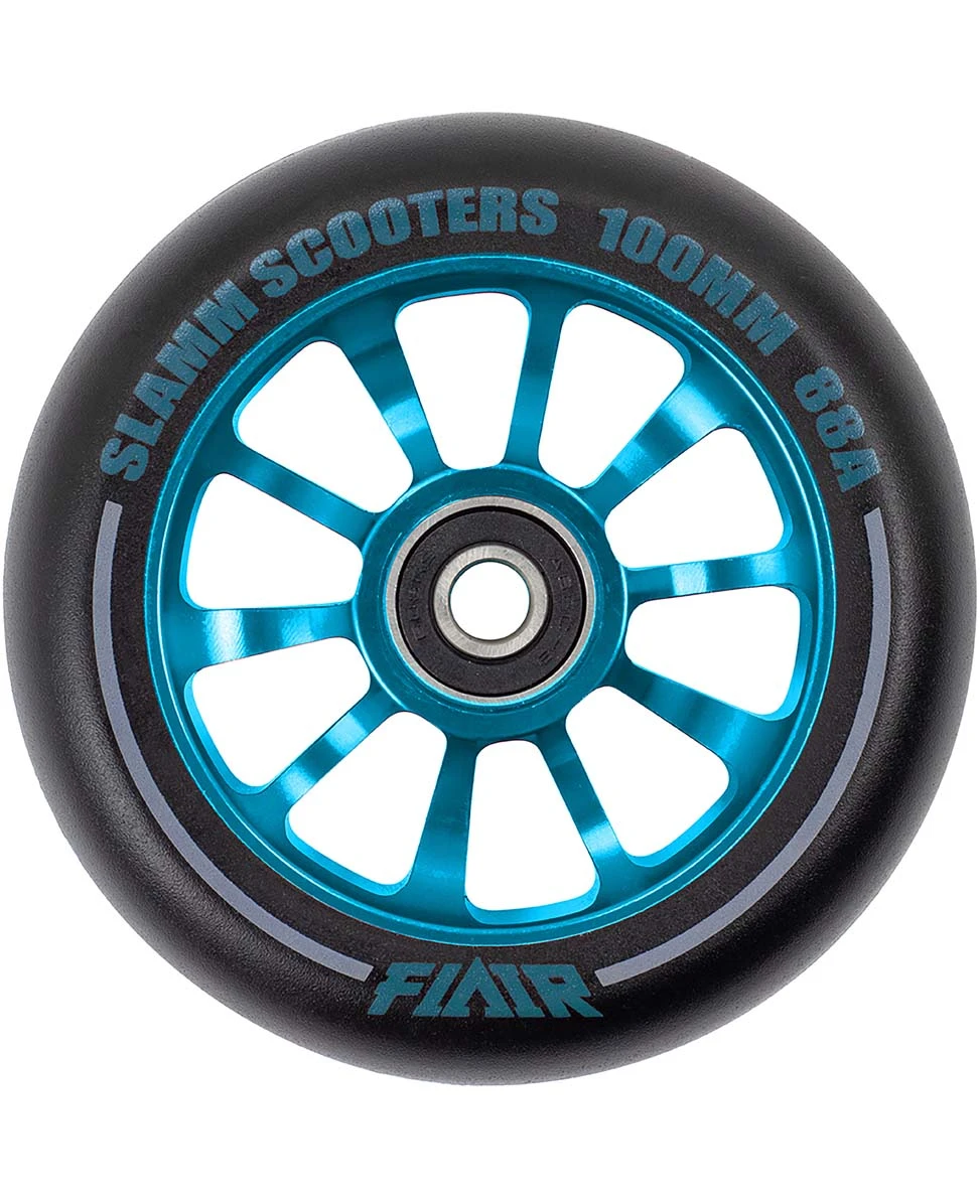 Stuntstep Wiel Aluminium 100mm Slamm Flair 2.0 Met Abec 9 Lagers In Color Zwart 3 Stuntstep Wiel Aluminium 100mm Slamm Flair 2.0 Met Abec 9 Lagers In Color Zwart - Afbeelding 3