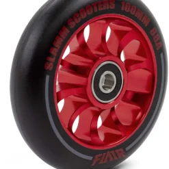 Stuntstep Wiel Aluminium 100mm Slamm Flair 2.0 Met Abec 9 Lagers In Color Zwart 15 Stuntstep Wiel Aluminium 100mm Slamm Flair 2.0 Met Abec 9 Lagers In Color Zwart -Exporteren Step Avontuur Winkel SL580 2 Slamm 100mm Flair 2.0 Alloy Core Wheel Red Side speelactief.nl