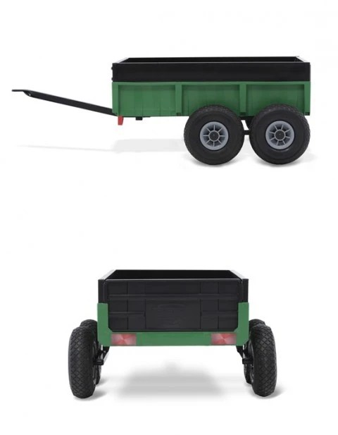 BERG Tandem Trailer XL Green Skelter Aanhangwagen 4 BERG Tandem Trailer XL Green Skelter Aanhangwagen - Afbeelding 4
