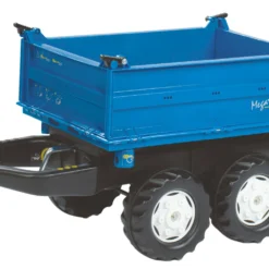 RollyToys Mega Trailer Blauw Aanhangwagen 3-zijdige Kipper