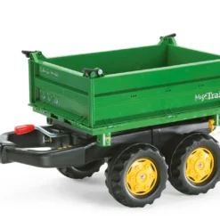 RollyToys Mega Trailer John Deere 3-zijdige Kipper Aanhanger