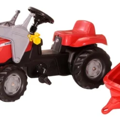Rollykid Massey Ferguson Voorlader En Aanhangwagen Traptractor