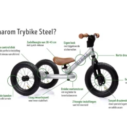 Trybike Steel White 2-in-1 Loopfiets Wit -Exporteren Step Avontuur Winkel trybike loopfiets 2 in 1 wit 5