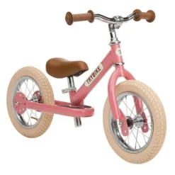 Trybike Steel Pink 2-in-1 Loopfiets Vintage Roze -Exporteren Step Avontuur Winkel trybike steel pink 2