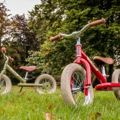 Trybike Steel Red 2-in-1 Loopfiets Vintage Rood -Exporteren Step Avontuur Winkel trybike vintage